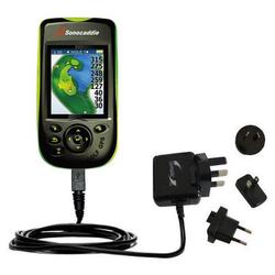 Gomadic International Wall / AC Charger for the Sonocaddie v300 GPS - Brand w/ TipExchange Technolog