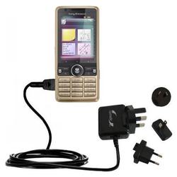 Gomadic International Wall / AC Charger for the Sony Ericsson G700 - Brand w/ TipExchange Technology