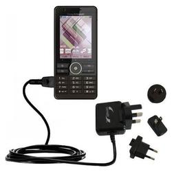Gomadic International Wall / AC Charger for the Sony Ericsson G900 - Brand w/ TipExchange Technology