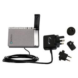 Gomadic International Wall / AC Charger for the Sony Ericsson HCB-100E - Brand w/ TipExchange Techno