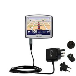 Gomadic International Wall / AC Charger for the TomTom ONE 130 - Brand w/ TipExchange Technology