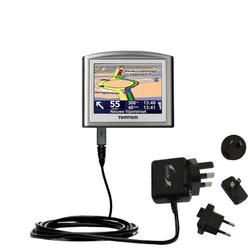 Gomadic International Wall / AC Charger for the TomTom ONE Europe - Brand w/ TipExchange Technology
