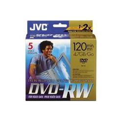 Jvc JVC 2x DVD-RW Media - 4.7GB - 5 Pack