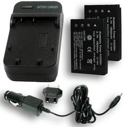 Accessory Power KODAK KLIC-5001 Equivalent K5000-C Charger & Battery 2PK Combo for Select EasyShare Digital Cameras