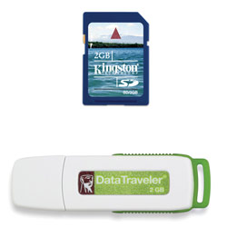 Kingston 2GB DataTraveler USB Flash Drive + 2GB Standard SD Card