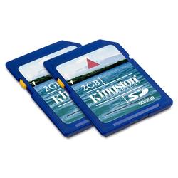 KINGSTON TECHNOLOGY FLASH Kingston 2GB Secure Digital Cards - Twin Pack