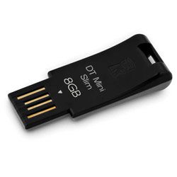 KINGSTON TECHNOLOGY FLASH Kingston 8GB DataTraveler Mini Slim Flash Drive - Black