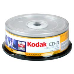 KODAK Kodak 52x CD-R Media - 700MB - 120mm Standard - 25 Pack Spindle