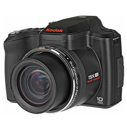 KODAK Kodak EasyShare Z1015 IS 10 Megapixel Digital Camera w/ 15X SCHNEIDER-KREUZNACH VARIOGON Optical Zoom Lens, 28 mm wide-angle lens, 3 LCD, Smart Capture feature