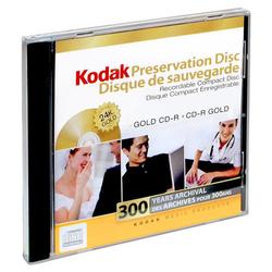 KODAK Kodak Gold Preservation 52x CD-R Media - 700MB - 120mm Standard - 1 Pack Slim Jewel Case