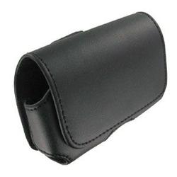 Wireless Emporium, Inc. (L) Black Horizontal Genuine Leather Pouch for Samsung Rugby A837