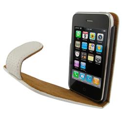 Eforcity Leather Case for Apple 3G iPhone, White / Brown by Eforcity