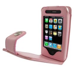 Eforcity Leather Case w/ Belt Clip for Apple 3G iPhone, Pink - by Eforcity