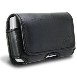 Eforcity Leather Protective Carrying Case w/ Magnetic Flap for Motorola Q - Black, by Eforcity