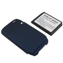 Eforcity Li-Ion Extended Battery and Door for HTC T-Mobile Wing P4350, Blue