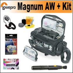 Lowepro Magnum AW Professional Camera Bag Black + Camera Accessory Package - ALOWMAWBK1