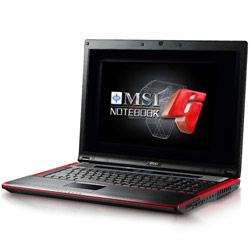 MSI COMPUTER MSI GX720-032US G-Series Ultimate Gaming Notebook P8600 2.40GHz 17in 320GB HDD 4GB PC2-6400 (DDR2-800) 802.11b/g/n DL DVD +- R/RW Windows Vista Home Premium -B