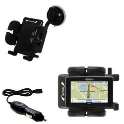 Gomadic Magellan Maestro 4370 Flexible Auto Windshield Holder with Car Charger - Uses TipExchange