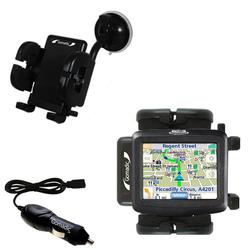 Gomadic Magellan Roadmate 1215 Flexible Auto Windshield Holder with Car Charger - Uses TipExchange