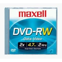 Maxell 2x DVD-RW Media - 4.7GB - 5 Pack