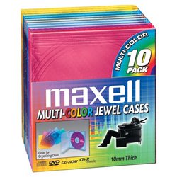 Maxell CD-350 Standard Jewel Cases - Book Fold - Blue, Gold, Teal, Red, Chocolate