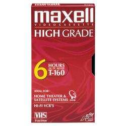 Maxell High Grade VHS Videocassette - VHS - 160Minute - SP