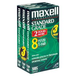 Maxell T-160 VHS Videocassette - VHS - 8Hour - EP