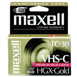 Maxell TC-30 HGX HGX-Gold Premium High-Grade VHS-C Videocassette