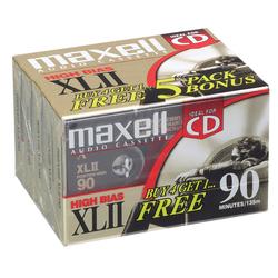 Maxell XL II Type II Audio Cassette - 5 x 90Minute - High Bias