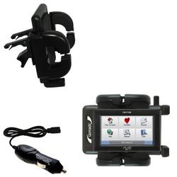 Gomadic Mio Technology C720t Auto Vent Holder with Car Charger - Uses TipExchange