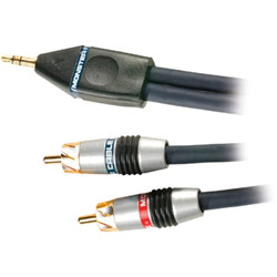 Monster Cable IP400-.75M Interlink Portable 400 MkII Bandwidth Balanced Cable - 2 x RCA - 1 x Mini-phone Stereo - 2.46ft