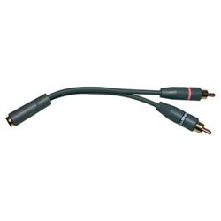 Monster Cable Standard Interlink Junior Audio Y-Adapter Cable - 1 x RCA Female to 2 x RCA Male - 6
