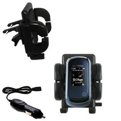 Gomadic Motorola VU30 Auto Vent Holder with Car Charger - Uses TipExchange