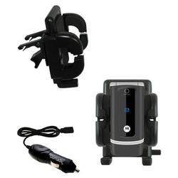 Gomadic Motorola W375 Auto Vent Holder with Car Charger - Uses TipExchange