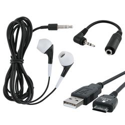 Eforcity Music Kit for Samsung U470 Juke / U900 / M300 / U700 Stereo Headset / Adaptor / USB Data Cable