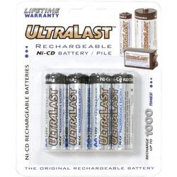 Ultralast NABC AA Nickel-Cadmium General Purpose Battery - Nickel-Cadmium (NiCd) - 1.2V DC - General Purpose Battery