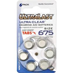 Ultralast NABC UltraLast UL675HA Size 675 Ultra-Clear Hearing Aid Battery - Zinc Air - 1.4V DC - Hearing Aid Battery