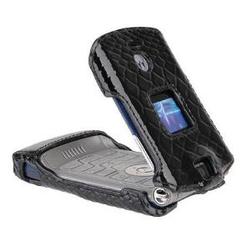 Emdcell NEW Leather Case Cover For Motorola RAZR V3 V3a V3c V3m Black