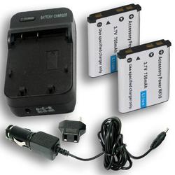 Accessory Power NIKON EN-EL10 Equivalent OEM MH-63 Charger & Battery 2-Pack Combo for Select Coolpix Digital Cameras
