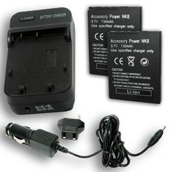 Accessory Power NIKON EN-EL8 Equivalent OEM MH-62 Charger & Battery 2-Pack Combo for Many Coolpix Digital Cameras