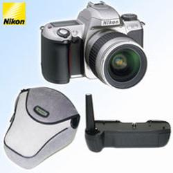 Nikon F65 (N65) QD 35 mm SLR Camera (Silver) with Tamron 28-80/3.5-5.6 Autofocus zoom lens + M