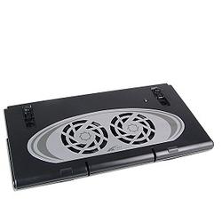 Genica Notebook Cooler Pad w/2 70mm Fans & 4-Port USB 2.0 Hub