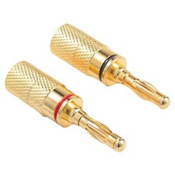 OEM Systems Gold-Plated Compression Screw-on Banana Plugs - Audio Connector - Banana plug