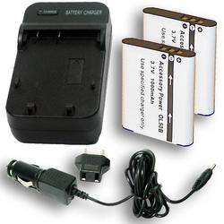 Accessory Power OLYMPUS Li-50B Equivalent Li-50C Charger & Battery 2PK Combo for Stylus 1010 / 1020 / 1030SW Cameras