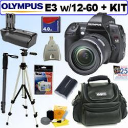 Olympus Digital Camera Evolt E-3 10.1MP With Zuiko 12-60MM F/2.8-4.0 Digital ED Swd Lens + 4
