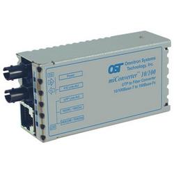 OMNITRON SYSTEMS Omnitron miConverter Ethernet Media Converter - 1 x RJ-45 , 1 x ST - 10/100Base-TX, 100Base-FX - External