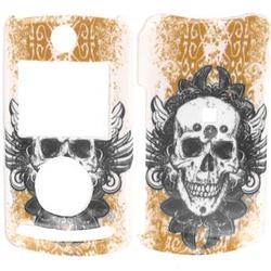 Wireless Emporium, Inc. Orange Dust w/Skull Snap-On Protector Case Faceplate for LG Chocolate 3 VX8560