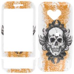 Wireless Emporium, Inc. Orange Dust w/Skull Snap-On Protector Case Faceplate for T-Mobile G1/Google Phone
