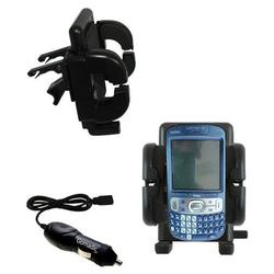 Gomadic PalmOne Treo 800 Auto Vent Holder with Car Charger - Uses TipExchange