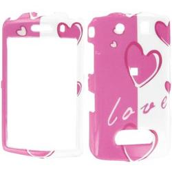Wireless Emporium, Inc. Pink Hearts Snap-On Protector Case Faceplate for Blackberry Storm 9530